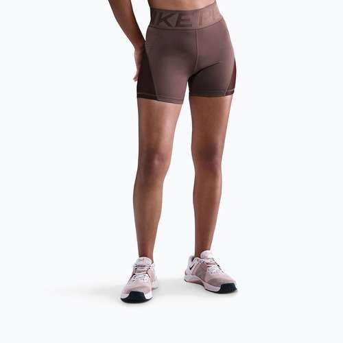 Shorts da donna Nike Pro Sculpt High Waisted 5" Biker tattoo/burgundy crush/white