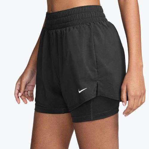 Shorts da donna Nike One Dri-Fit High-Waisted 3" 2In1 black/white