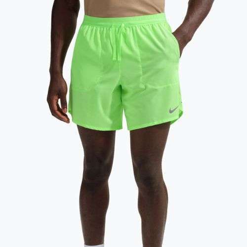 Pantaloncini da running da uomo Nike Stride Dri-Fit Brief-Lined 7" lime blast