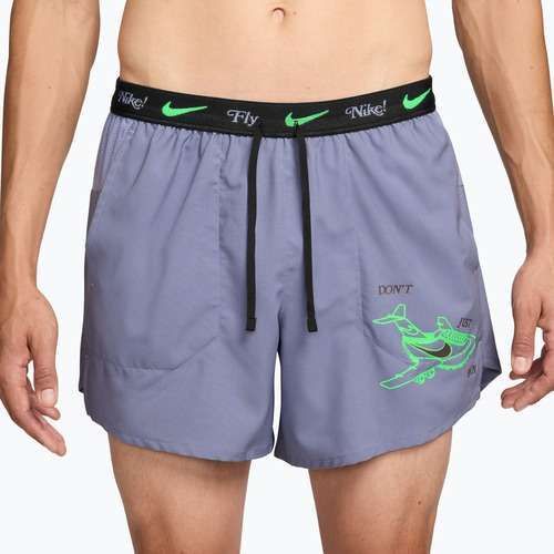 Pantaloncini da running uomo Nike Fly Nike Stride 5" iron purple/black