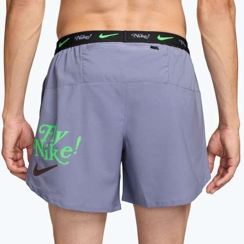 Pantaloncini da running uomo Nike Fly Nike Stride 5" iron purple/black