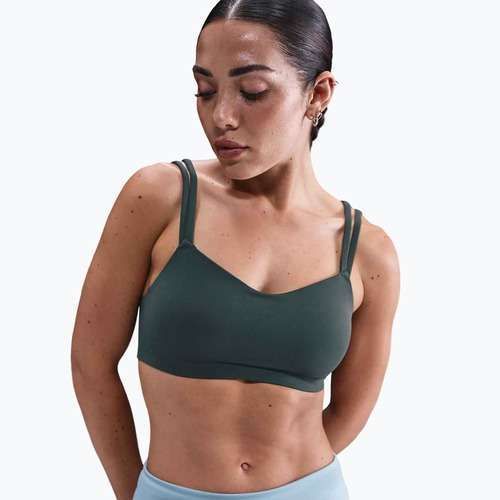 Reggiseno sportivo Nike Zenvy Strappy seaweed/white