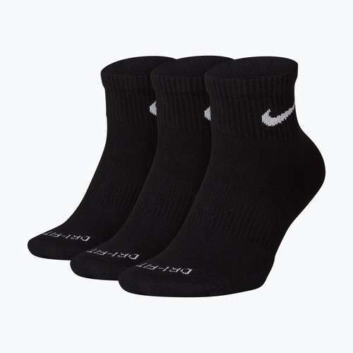 Calzini Nike Everyday Plus Cushioned Ankle 3 paia black/white