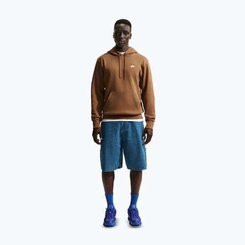 Felpa da uomo Nike Club Pullover Hoodie ale brown/ale brown/white