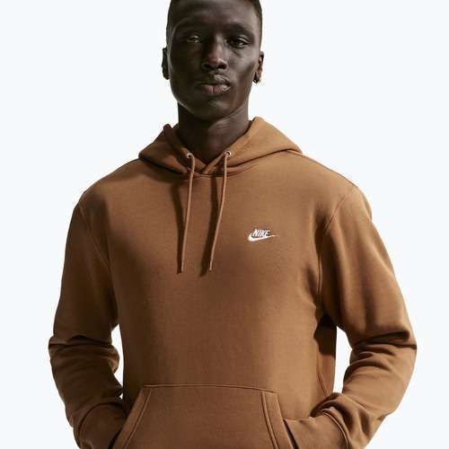 Felpa da uomo Nike Club Pullover Hoodie ale brown/ale brown/white