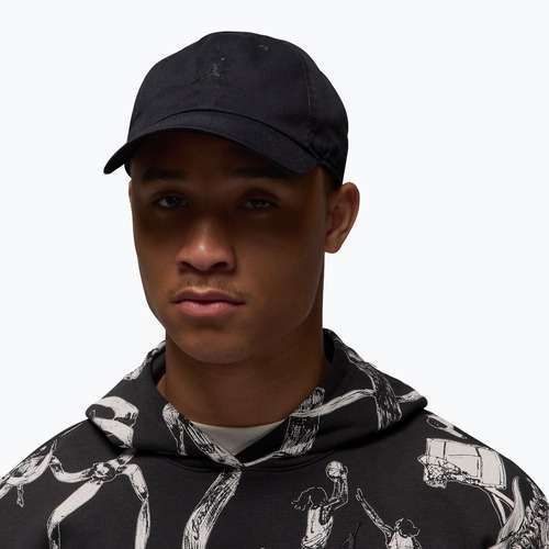 Cappellino con visiera Jordan Club Unstructured Curved-Bill black/black