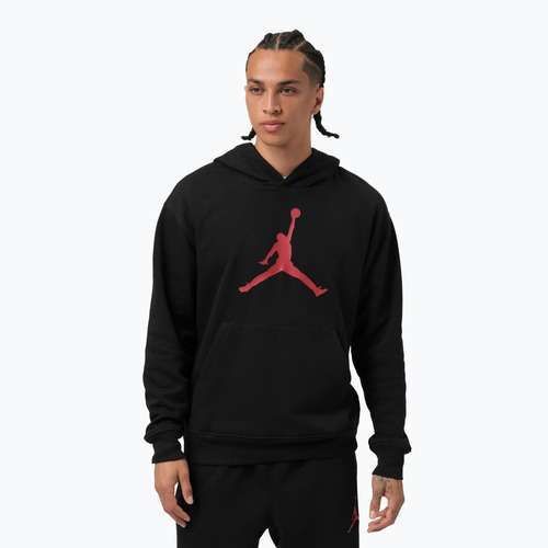 Felpa da uomo Jordan Pullover Hoodie black/gym red