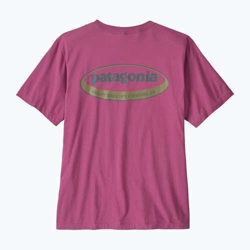 Maglietta da uomo Patagonia '95 Oval Logo faded magenta
