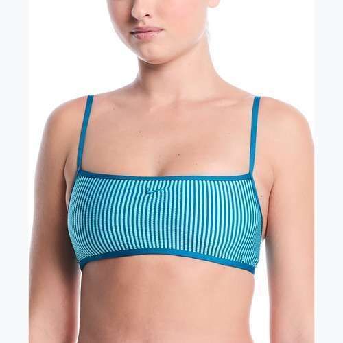 Parte superiore del costume da bagno Nike Ripple Texture Bralette Classic Bikini bleached turquoise