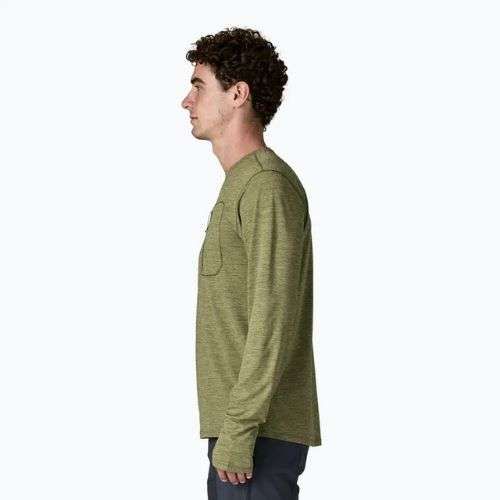 Maglia a maniche lunghe da uomo Patagonia Capilene Cool Sun caper green/buckhorn green x-dye