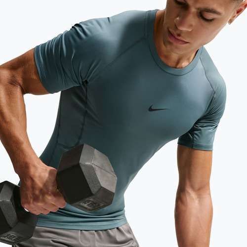 Maglietta da allenamento da uomo Nike Pro Dri-Fit Tight Fitness mineral slate/black