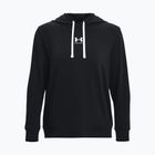 Under Armour donna Rival Terry Felpa con cappuccio nero/bianco