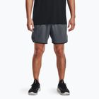 Pantaloncini da allenamento Under Armour Hiit Woven 6in pitch grigio/nero da uomo