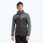 Felpa trekking uomo Salewa Puez Melange PL FZ Hoody nero melange