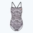 Costume intero donna ZONE3 Kona Speed Strap Back stampa tribale/nero/bianco/arancio