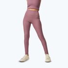 Girlfriend Collective Leggings da allenamento da donna a costine color peltro