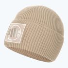 Berretto invernale da uomo Pitbull Beanie Logo Polsino monostrato sabbia