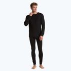 Set di biancheria intima termica da uomo SET0540 nero WOOLCANO Merino