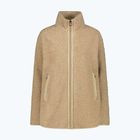 Cappotto da donna CMP 35P3846 Long Teddy Highloft cookie