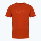 T-shirt da uomo EA7 Emporio Armani Visibility Cotton Crew al tè rooibos