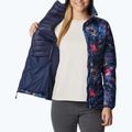 Columbia Powder Pass Giacca ibrida da donna con cappuccio stampa floreale notturna 5