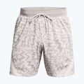 Under Armour Curry Mesh Short pantaloncini da basket da uomo bianco clay/grigio mod. 2