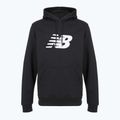 Felpa con cappuccio New Balance Core Brushed nera da uomo 3