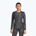 Maglia da trekking a manica lunga da donna Icebreaker Merino 260 Tech Vertex Crewe Delta Lines AOP black/snow/j