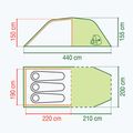 Tenda da campeggio per 3 persone Coleman Coastline 3 Plus grigio 2