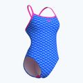 Costume da bagno intero donna arena Monogram Challenge back blue river multi/shocking pink 3