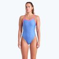 Costume da bagno intero donna arena Monogram Challenge back blue river multi/shocking pink 5