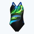 Costume da bagno intero donna arena Bloom Swim Pro Back Lb multi nero/nero/blu porcellana