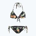 Costume da bagno due pezzi donna ROXY Printed Beach Classics Tiki Tri antracite island escape