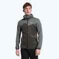 Felpa trekking uomo Salewa Puez Melange PL FZ Hoody nero melange