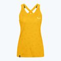 Maglietta da arrampicata Salewa donna Lavaredo Hemp Graphic Tank oro 5