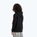 Alpha Industries Uomo Felpa con cappuccio con stampa a sbuffo, nero 4