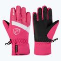 Guanti da sci per bambini ZIENER Leif GTX-Z tie-dye pop pink