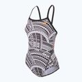 Costume intero donna ZONE3 Kona Speed Strap Back stampa tribale/nero/bianco/arancio 4