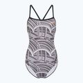 Costume intero donna ZONE3 Kona Speed Strap Back stampa tribale/nero/bianco/arancio