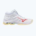 Scarpe da pallavolo donna Mizuno Wave Voltage 2 Mid bianco/calipso coral/pale banana 8