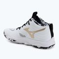 Scarpe da pallavolo Mizuno Wave Momentum Elite Mid white/black/gold 3