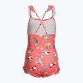 Speedo Digital Frill Thinstrap - costume intero da bambino corallo/taro/bianco 2