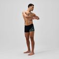 Speedo Medley Logo Aquashort boxer nuoto uomo nero/alfa verde 2