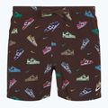 Pantaloncini da bagno Nike Multi Print 5" Volley da uomo, marrone barocco 5
