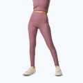 Girlfriend Collective Leggings da allenamento da donna a costine color peltro