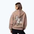 Felpa donna Pitbull Skull Surf Hooded Zip chocolate mousse 3