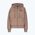 Felpa donna Pitbull Skull Surf Hooded Zip chocolate mousse 7