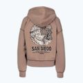 Felpa donna Pitbull Skull Surf Hooded Zip chocolate mousse 8
