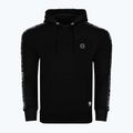 Felpa con cappuccio Octagon Stripe da uomo, nero