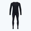 Set di biancheria intima termica da uomo SET0540 nero WOOLCANO Merino 10